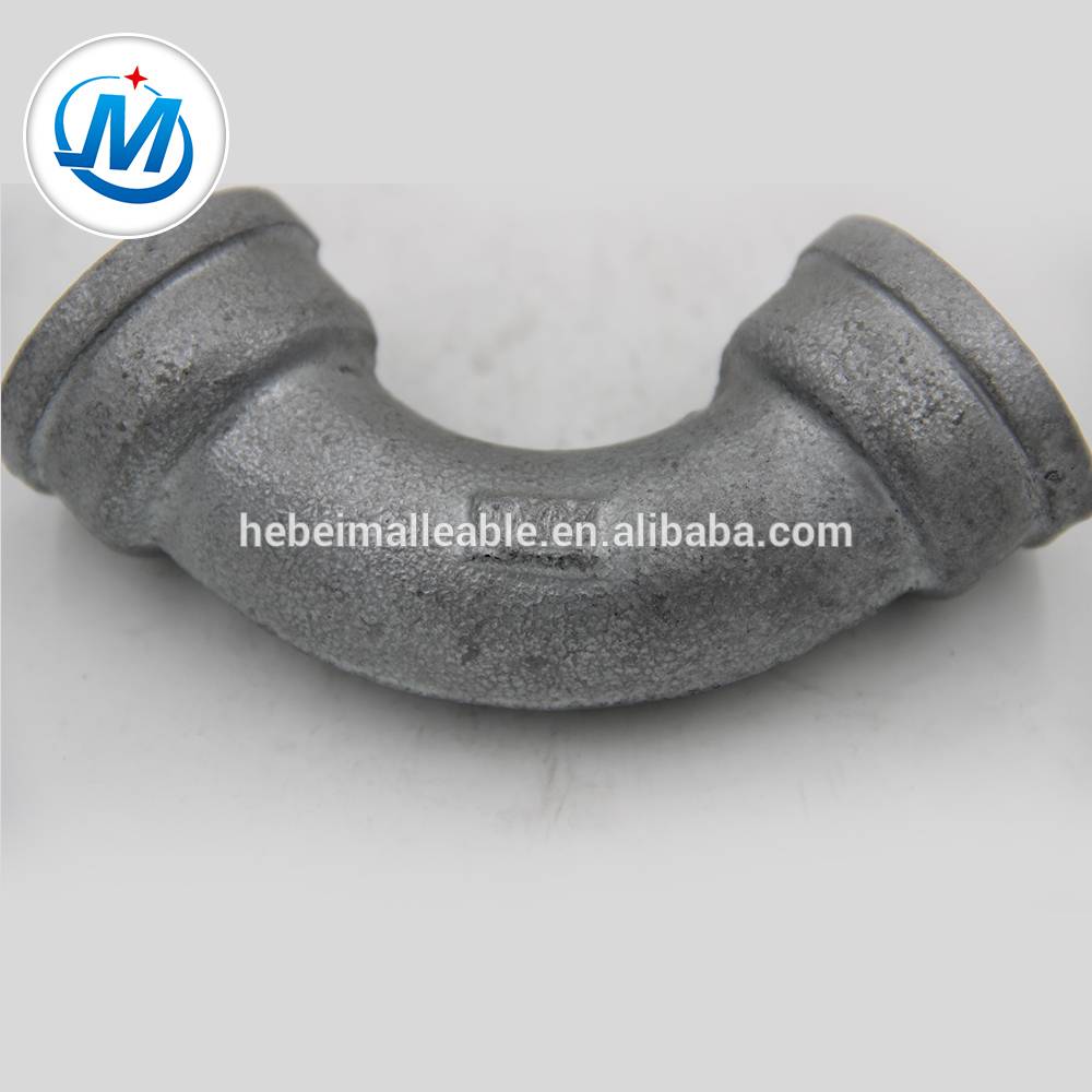Newly Arrival Barb Hose Tail Connector - Galvanized malleable iron pipe fitting 90 degree female bend – Jinmai Casting