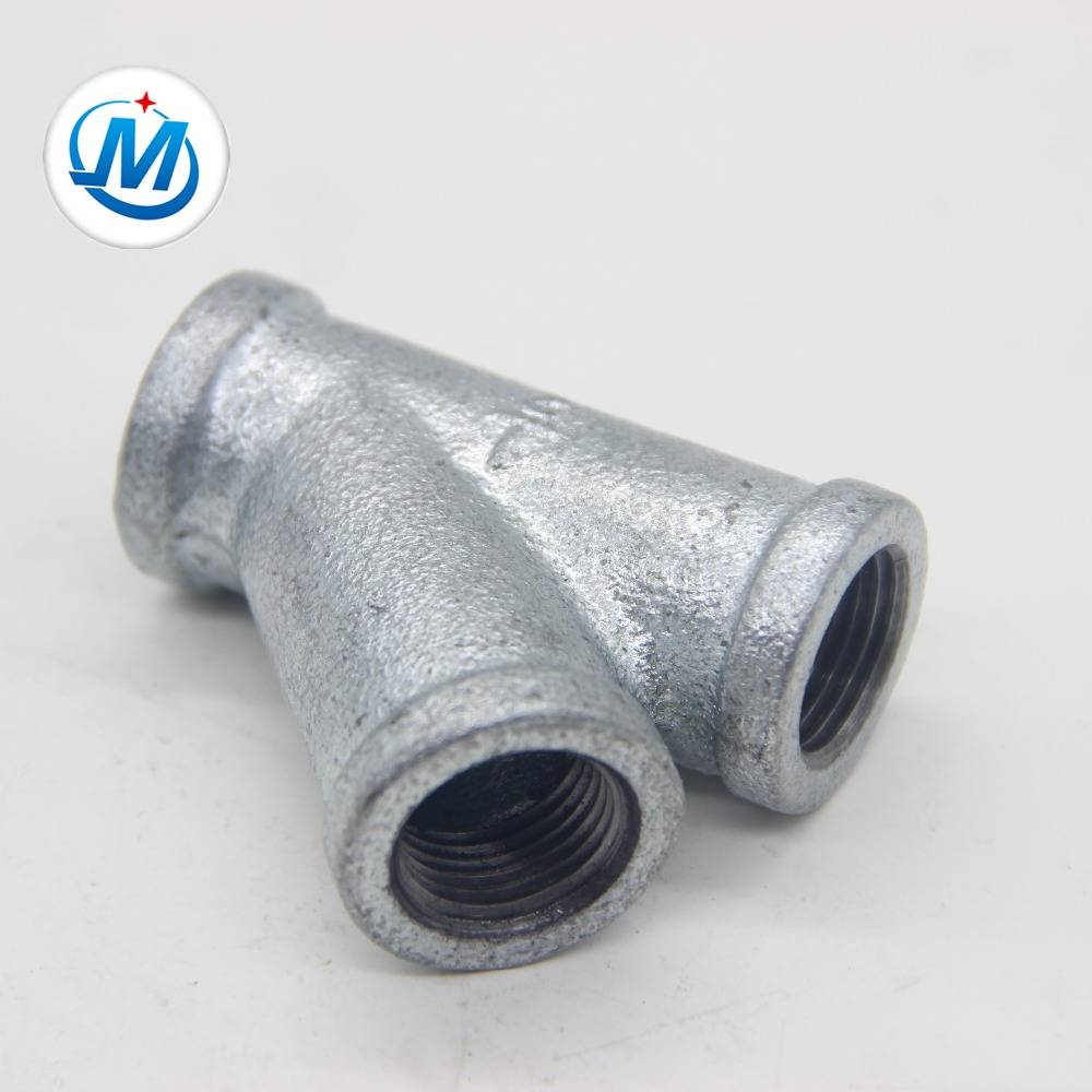 y type tee and y branch 45degree galvanized pipe fitting