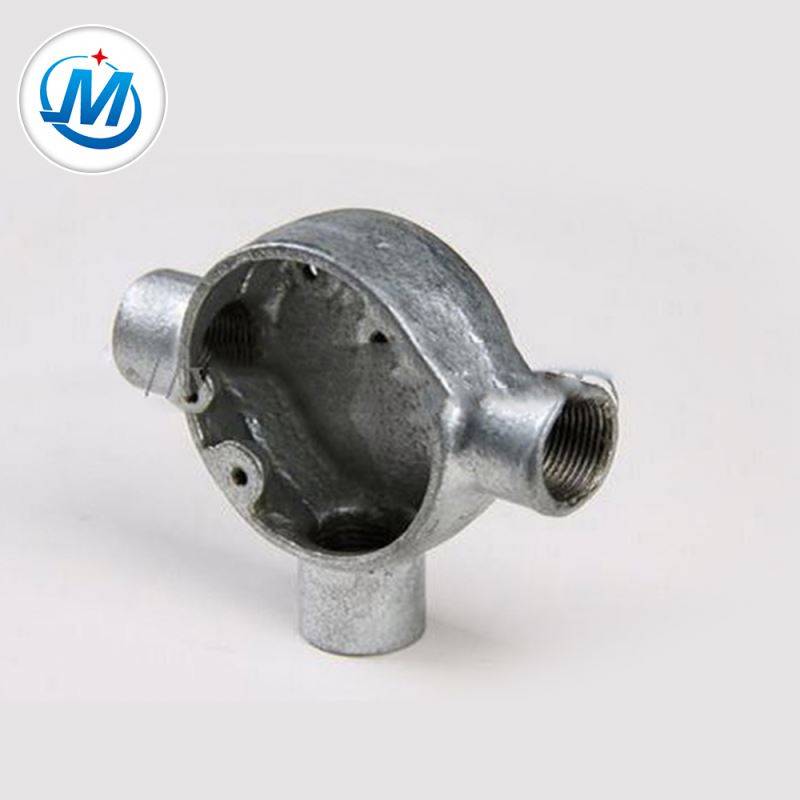 New Fashion Design for Bspp Bspt Pipe Fittings - ISO 9001 Certification Water Supply Malleable Iron Junction Box 3 Way – Jinmai Casting