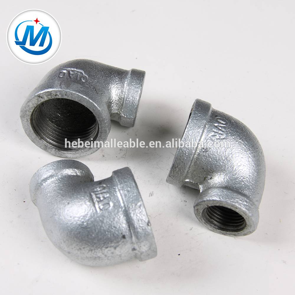 Free sample for Brass Pipe Fitings - BSP Galvanized Malleable Iron Pipe Fitting Reducing Elbow – Jinmai Casting