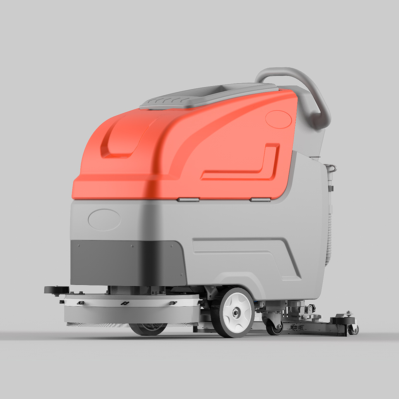 Máquina lavadora de pisos R-X520 para camiñar detrás máquina de limpeza de pisos compacta fregadora de pisos