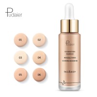 6 Color Cosmetics Foundation Full Coverage Private Label Waterproof Natural Makeup Liquid Wholesale Foundation Private Label Custom Logo OEM