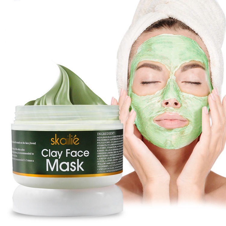 Aloe Vera Clay Mask Mud Mask Deep Cleansing Nourishing Relaxing & Hydrating Facial Treatment Blackhead Remover Smooth Skin