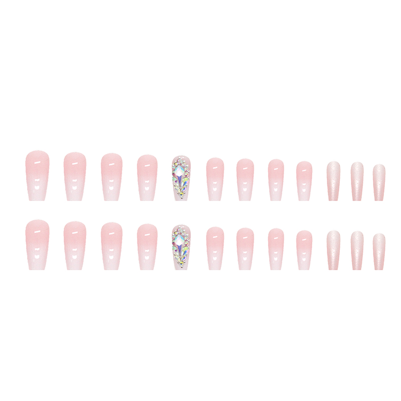 #Z623 Private Label Short Press On Nails – Nude Short Square Nails  Chrome Acrylic Long Lasting Reusable Fit Perferctly For Women and Girls 丨12 Sizes 24 Pcs Gel Ombre Color Tips with Elegant Box