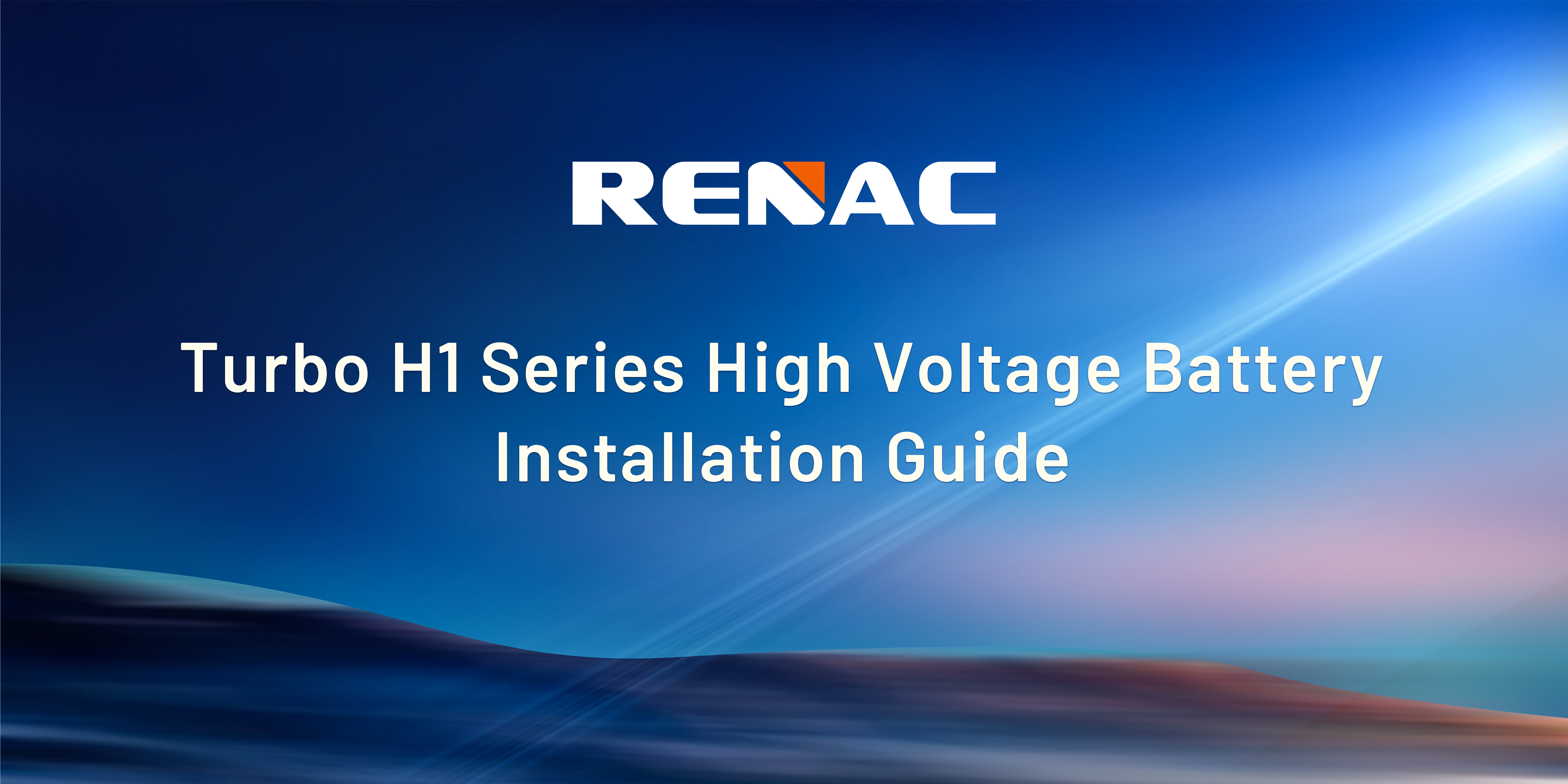 RENAC Turbo H1 Series High Voltage Battery Installation Guide