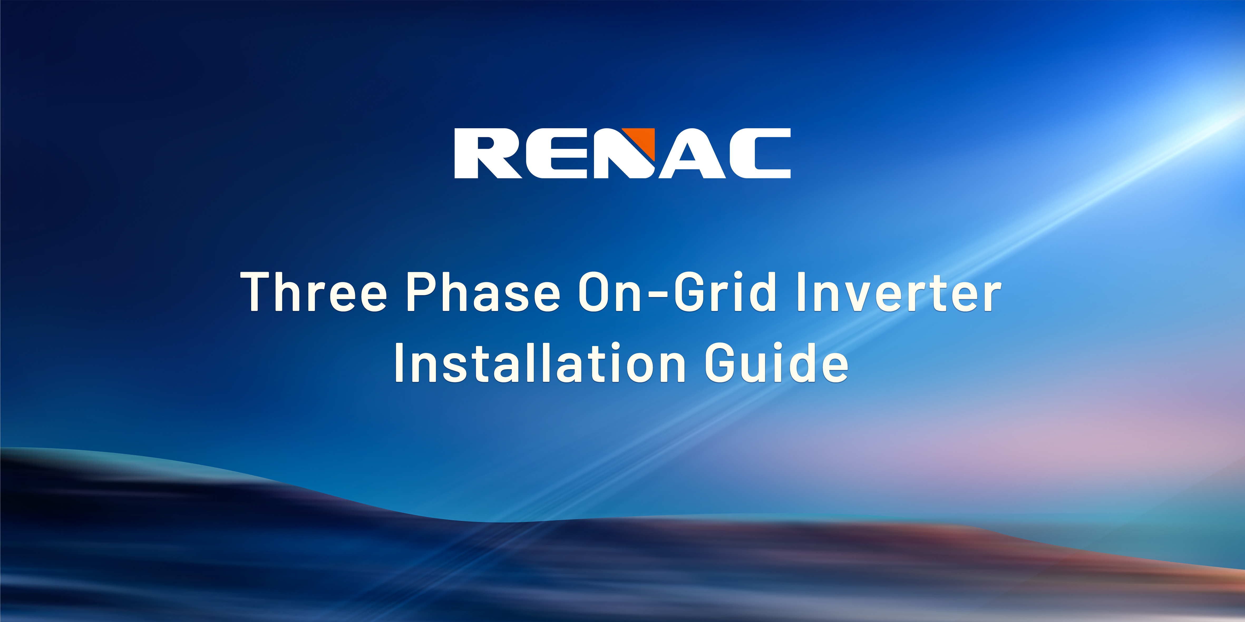 RENAC Three Phase On-Grid Inverter Installation Guide