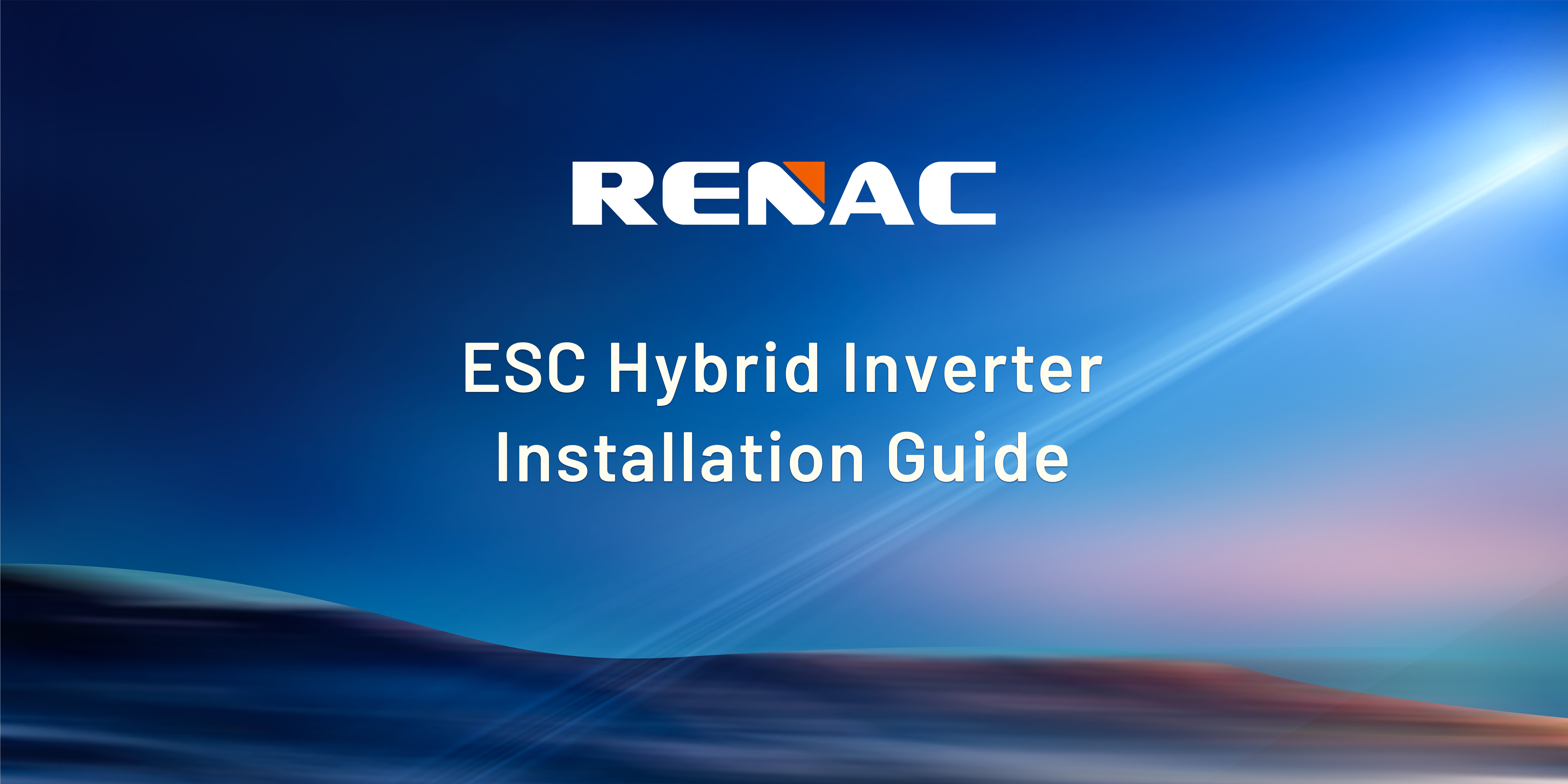 RENAC ESC Hybrid Inverter Installation Guide