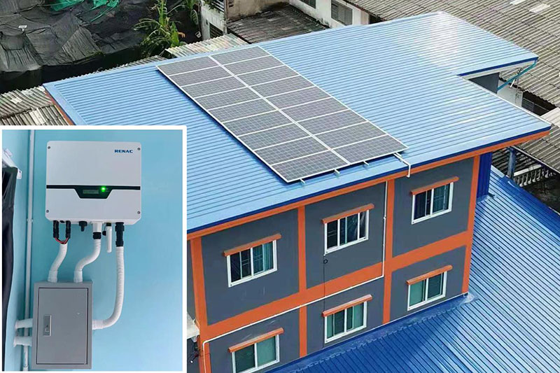 Projekt dachu mieszkalnego o mocy 5 kW w Bangkoku w Tajlandii