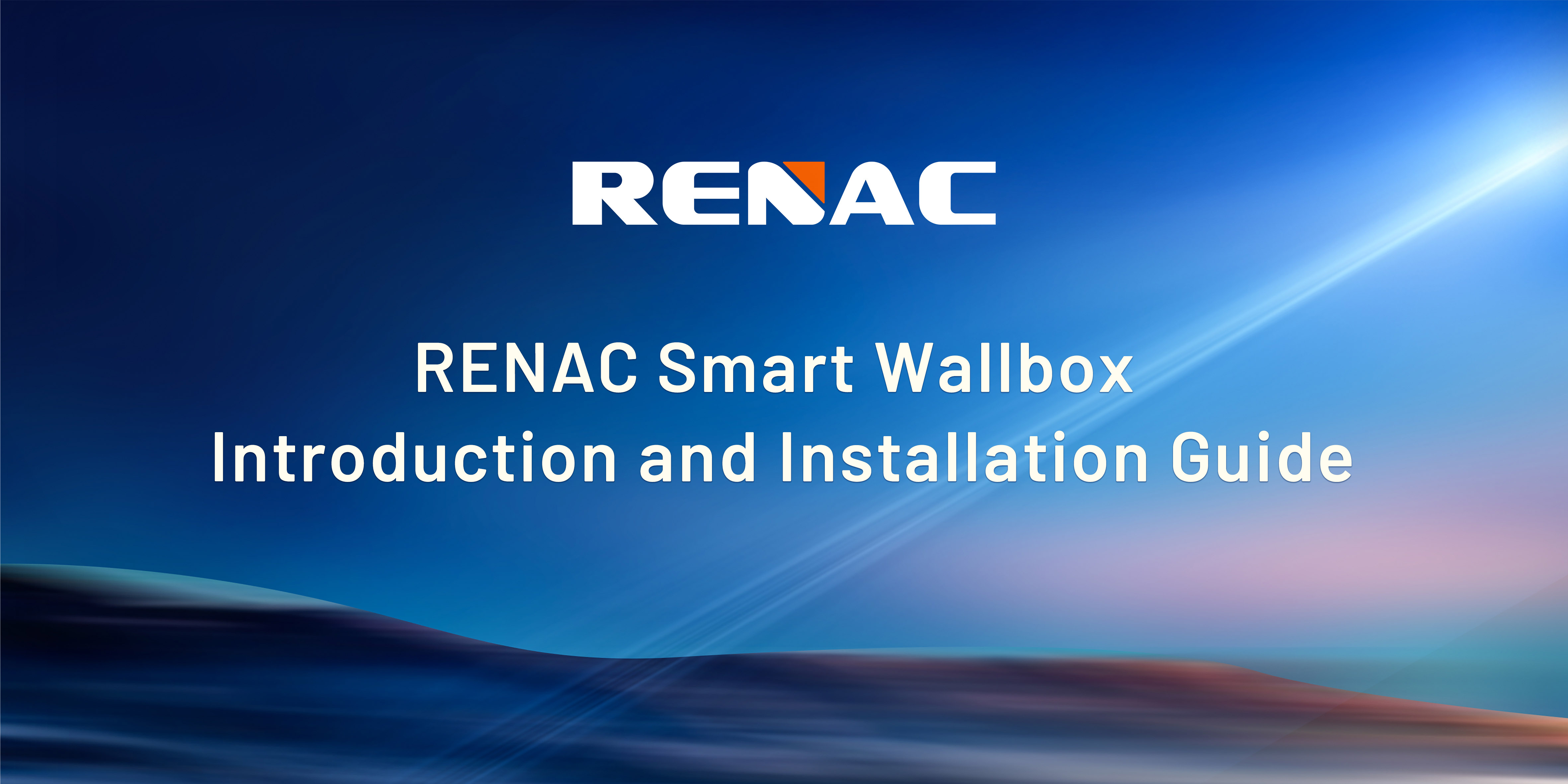 RENAC Smart Wallbox Introduction and Installation Guide