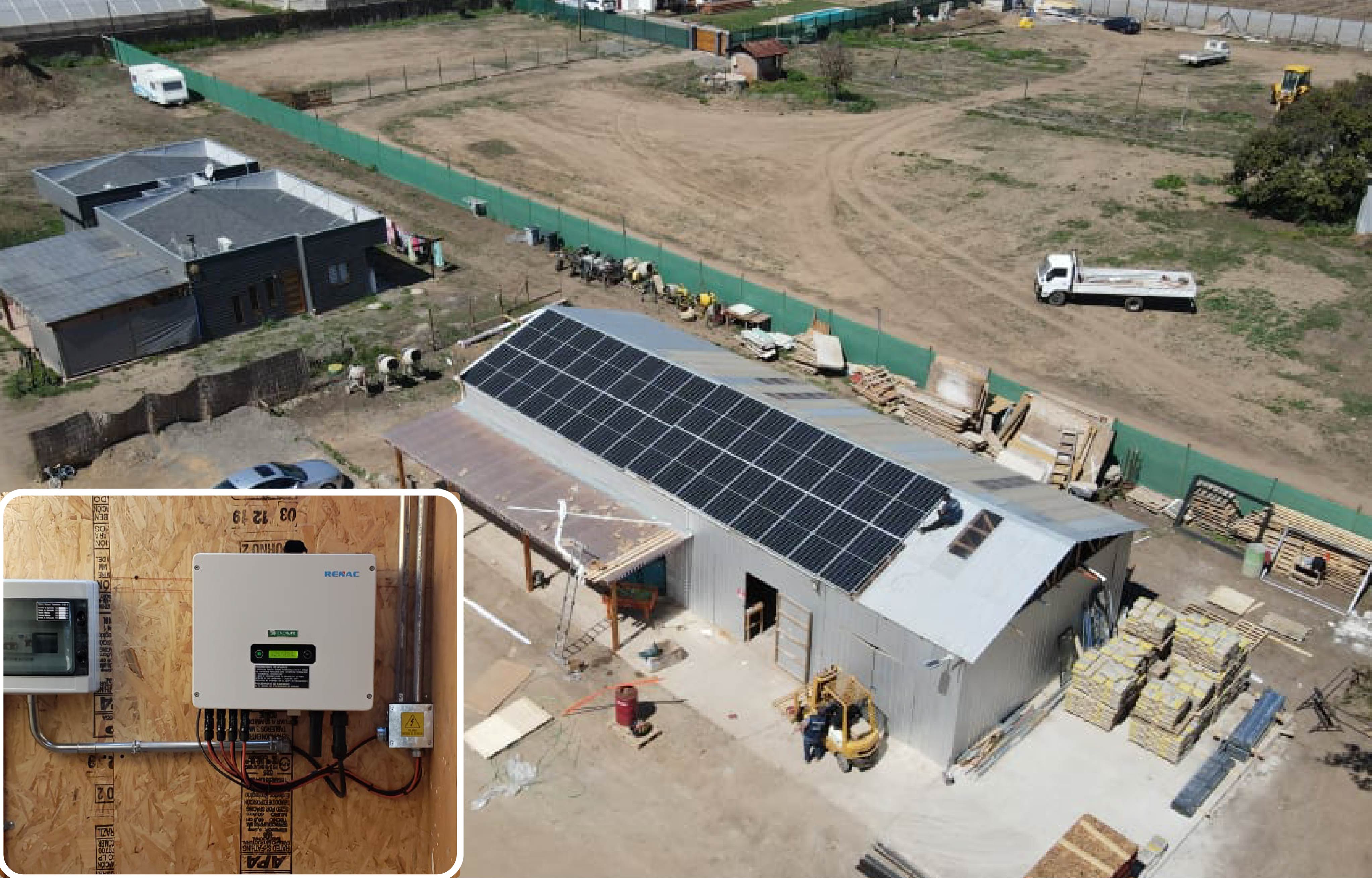 Progetto on-grid sul tetto di un magazzino in Cile da 10 kW
