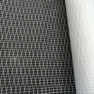 Triaxial mesh fabric Laid Scrim for paper bag window reinforcement