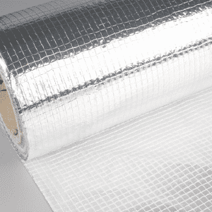 ក្រណាត់ Sailcloth ដែលគ្មានត្បាញ Laminated Scrim Aluminum foil insulation scrim netting mesh