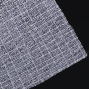 Stikla šķiedras tīkla audums, kas pārklāts ar stikla šķiedras audu kompozītmateriālu paklājiņu