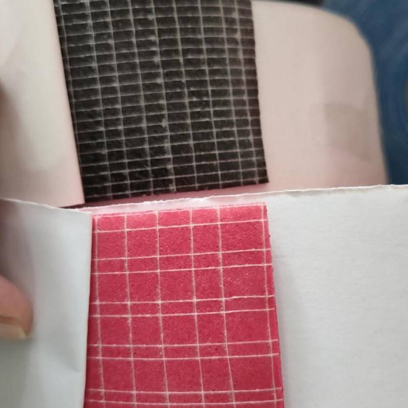 Double face double side polyester laid scrim netting fabric mesh tape adhesive paper tape Featured Image
