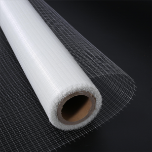 Fabrik mesh gentian kaca Laid Scrims untuk tetulang lantai kayu 6.25*12.5mm