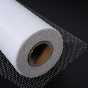 Enkelt garn polyester lagt scrim-netnet 4x6 mm til selvklæbende tape 76Dx150D