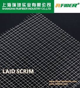 Υφασμάτινο διχτυωτό δίχτυ Laid Scrims Fiber glass για χαλάκι σανίδας δαπέδου PVC