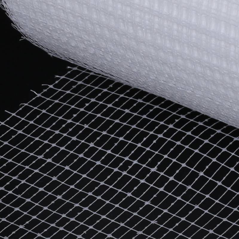 Polyester Laid Scrim netting mesh fabric for pipe wraping pipe spooling  factory and manufacturers