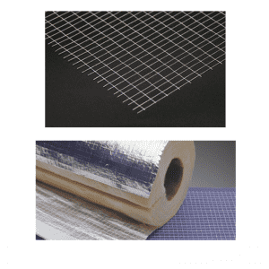 Aluminum foil thermal Insulation laminate Fiber glass scrim netting mesh fabric