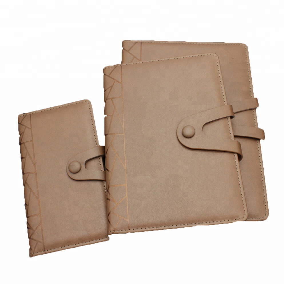 factory low price Office Gift Set Leather Stationery - NB-R042 classic pu notepad,notebook FSC with fabric cover and round corner – Ricky Stationery