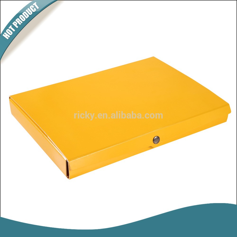 Popular Design for Stationary Set School - Ricky FF-R020 FSC BSCI factory custom file folder document holder with button – Ricky Stationery