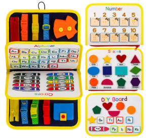 Busy Books for Toddlers, Busy Boards Multiple Themes, Portable Autism Toys can Zipper Removable, Easy Reusable for Preschool Sensory Busy Activities Learning Toy