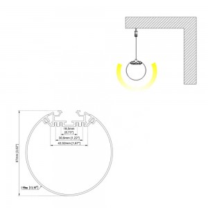 Professional  Linkable Combined Ceiling Pendant LED Lamp Supper Bright LED Linear Light
