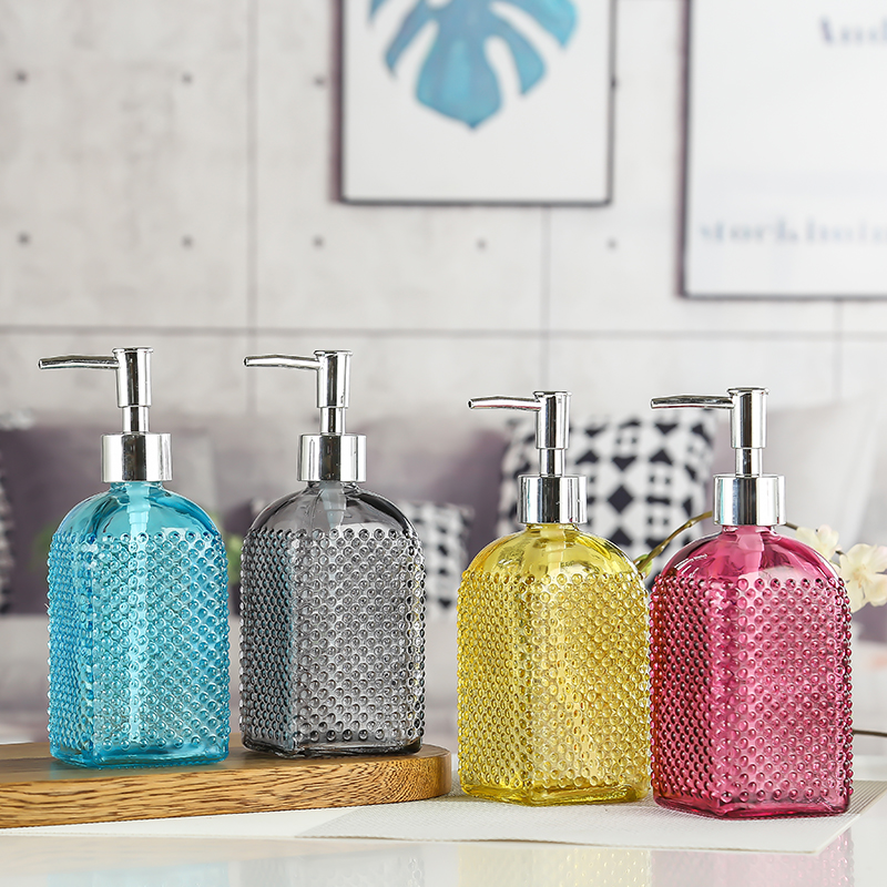380ml,400ml,420ml,450ml,480ml,520ml Nordic press hand sanitizer glass bottle (1)