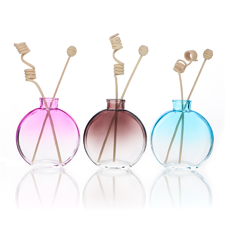 Colorful red/amber /blue round empty 150ml reed diffuser glass bottle Featured Image