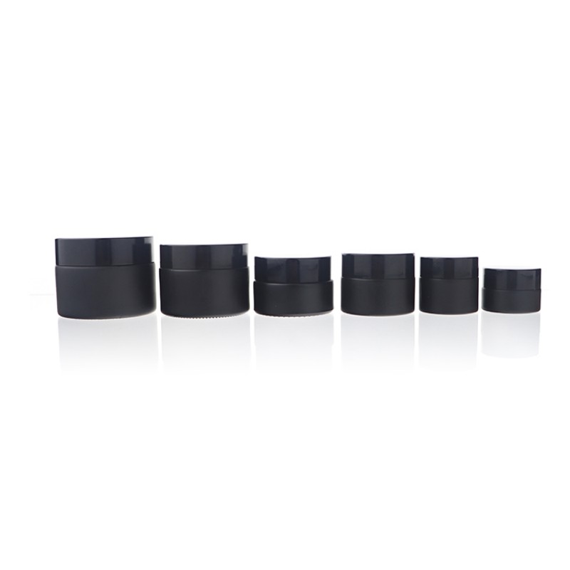 Cream  Packaging 20g 30g 50g Container Black Glass Cosmetic Jar  (1)