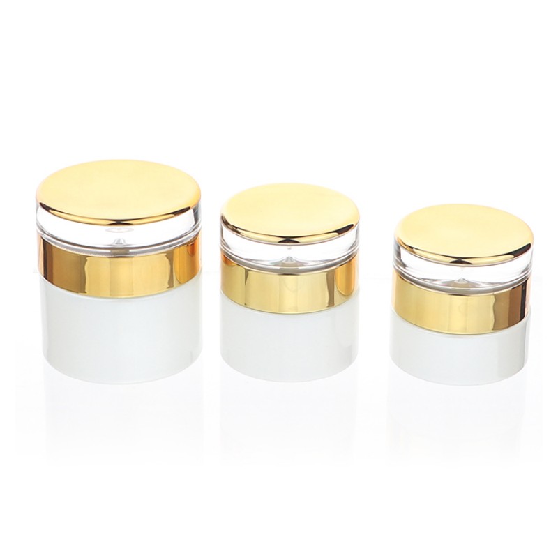 Cream  Packaging 20g 30g 50g Container White Glass Cosmetic Jar  (1)