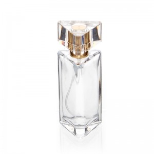 Empty Triangular Glass Perfume Spray Pump Bottle