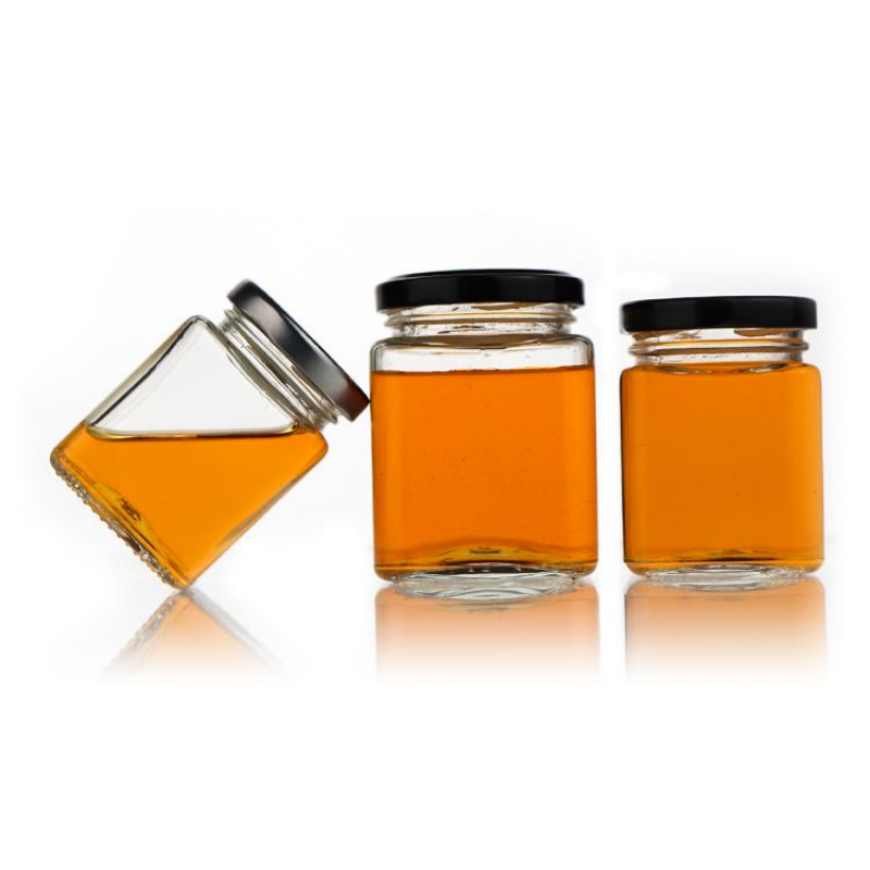 Wholesale 50ml to 730ml Clear Square Honey Jars