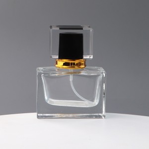 50ML retangular empty perfume bottle with pumper sprayer