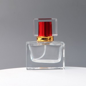 50ML retangular empty perfume bottle with pumper sprayer