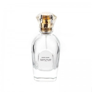 Customize label 50ml Clear Glass Perfume Bottle