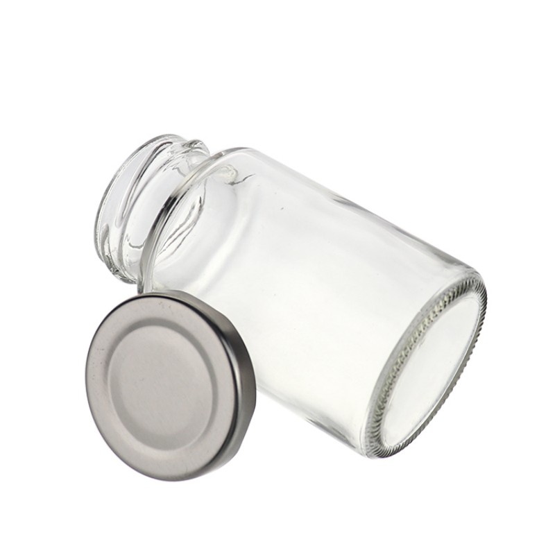 Wholesale Round Glass Honey Jar Ine Screw Metal Lids
