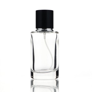 Venta caliente 30ml 50ml 100ml Botella de vidrio de perfume de vidrio vacía redonda clara