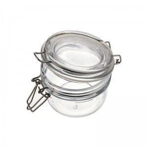 round glass storage containers with clip airtight cap