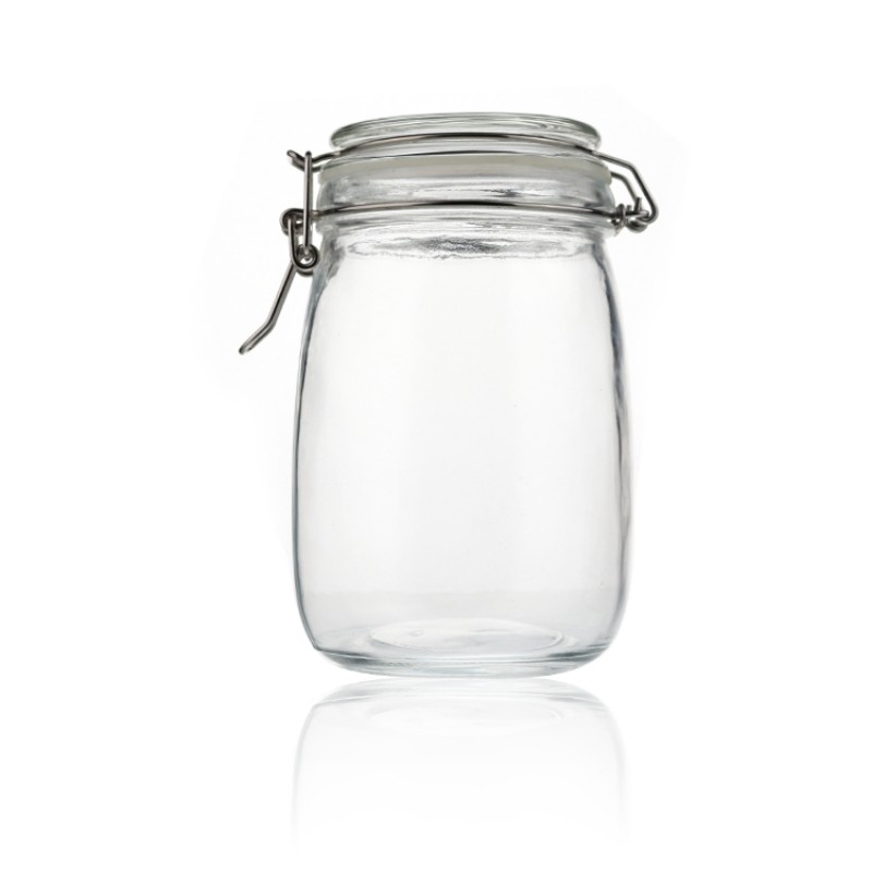 square glass storage containers with clip airtight cap  (1)