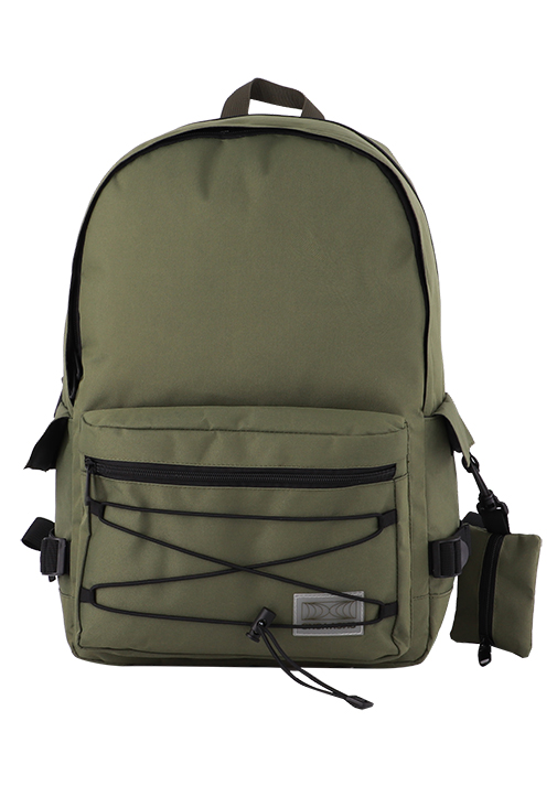 Fashion Bungee-rygsæk Rygsæk/bogtaske med ekstra lomme til skolen