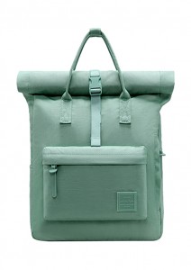 กระเป๋าเป้ม้วนด้านบนที่ขยายได้แปลกใหม่พร้อมกระเป๋าแล็ปท็อปปริมาณมากสำหรับการเดินทางไปโรงเรียน