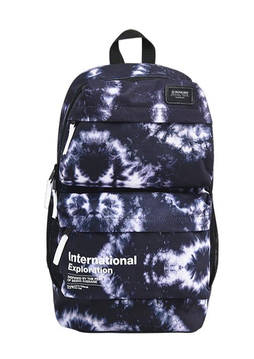 Fashion Tie-dyed Backpack nga adunay Multi Pockets Laptop Compartment