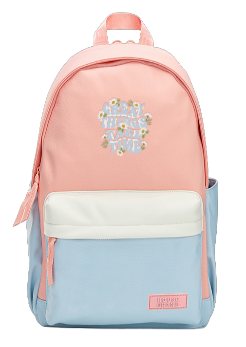 Fashion Backpack School BookBag for Teen Girls in Macron Color