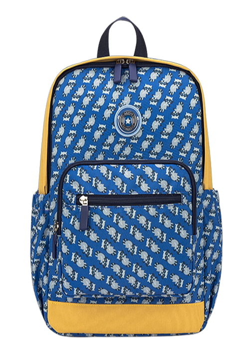 Basic Water Resistent Backpack for Primary School with Side Pockets