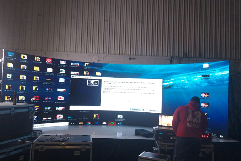 48sqm P3.91 Curved LED Display in Mexico 2019