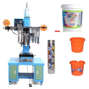 Automatic heat transfer machine for printing plastic paint bucket machine