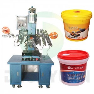 Heat transfer printing machine for plastic bucket