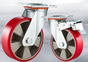 3 Inch Polyurethane Caster Stainless Steel  Universal Directional Brake 4 Inch Trolley Wheel