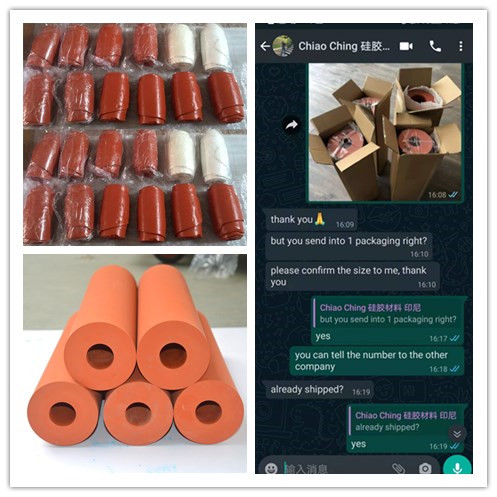 Heat transfer silicone rubber roller to Indonesia